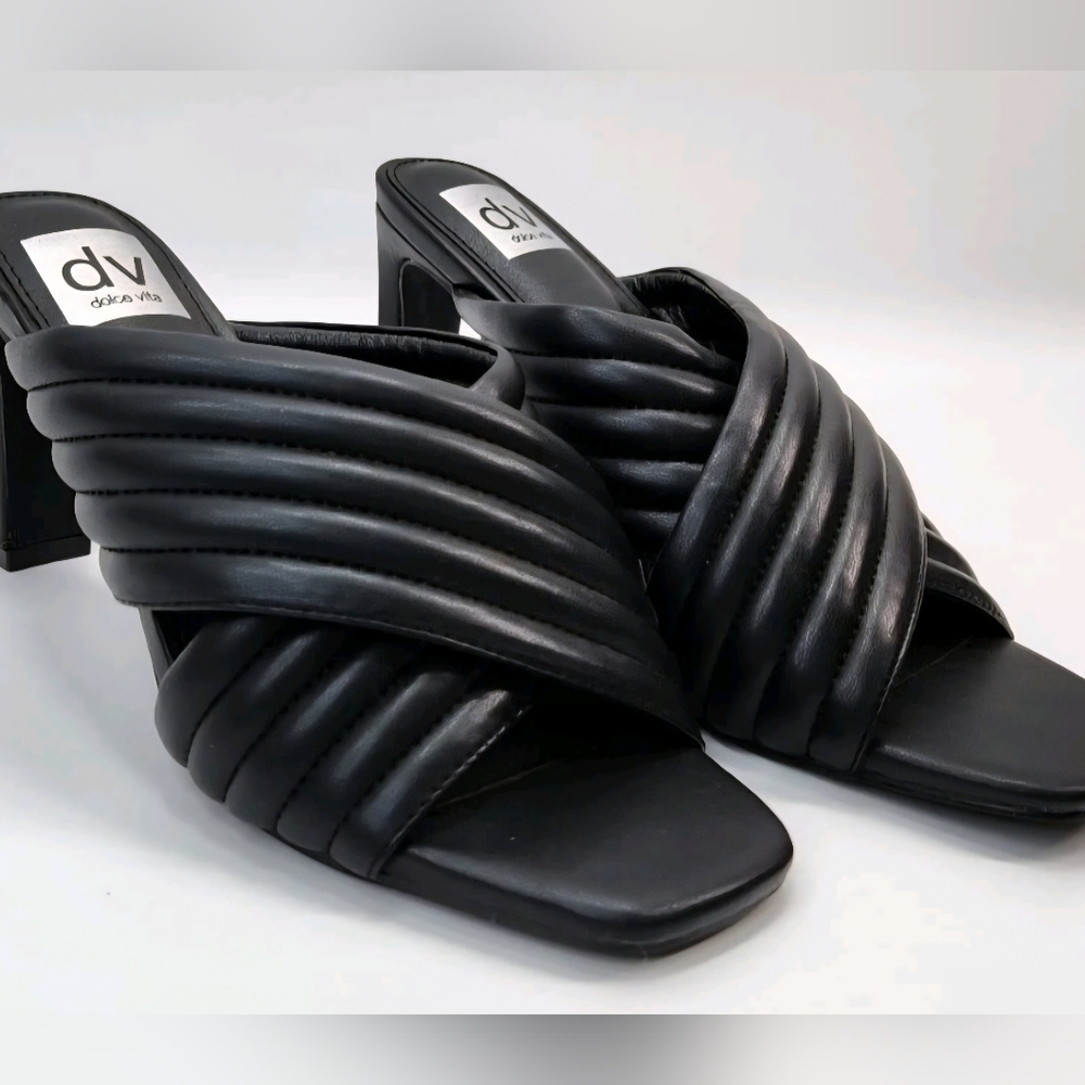 DV by Dolce Vita Black Women's Heeled Sandals